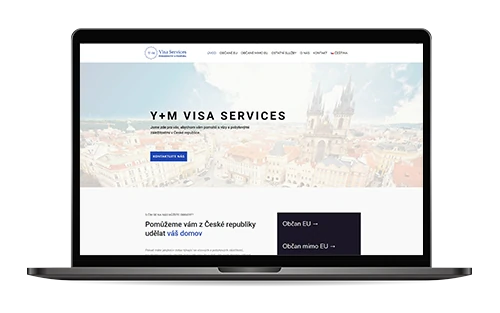 Webové stránky Y+M Visa Services